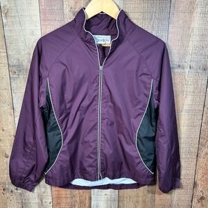 FootJoy Purple Full Zip Golf Windbreaker Jacket Athletic Women Small Athletic